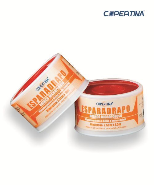 Fita microporosa branca 2,5cm x 4,5m